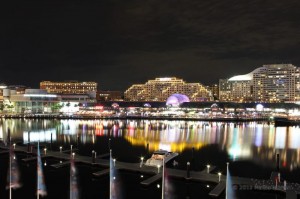 Cockle Bay by night