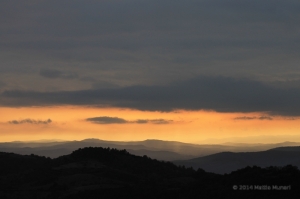 Prima del tramonto, l'imbrunire.